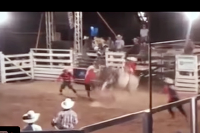 Peão morre após ser pisoteado por touro em festa de Alvorada, RO