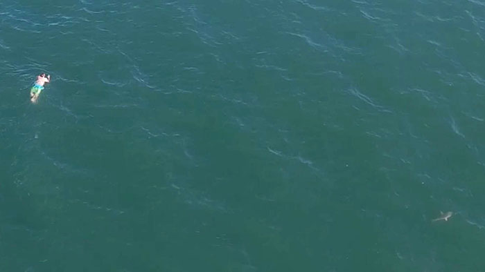 Suspeito se atira no mar para fugir da polícia