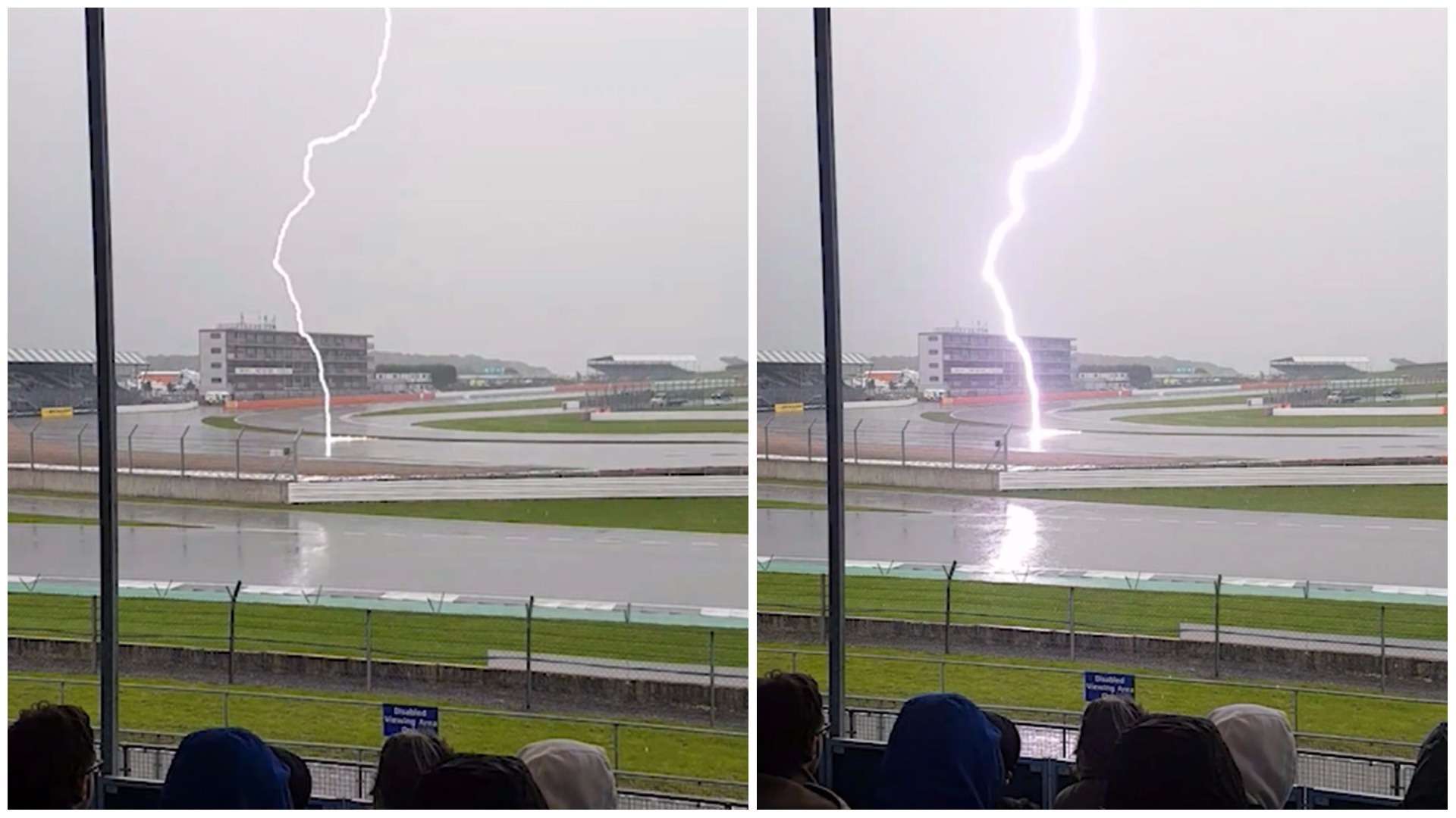 Incrível: Raio atinge pista de Silverstone 