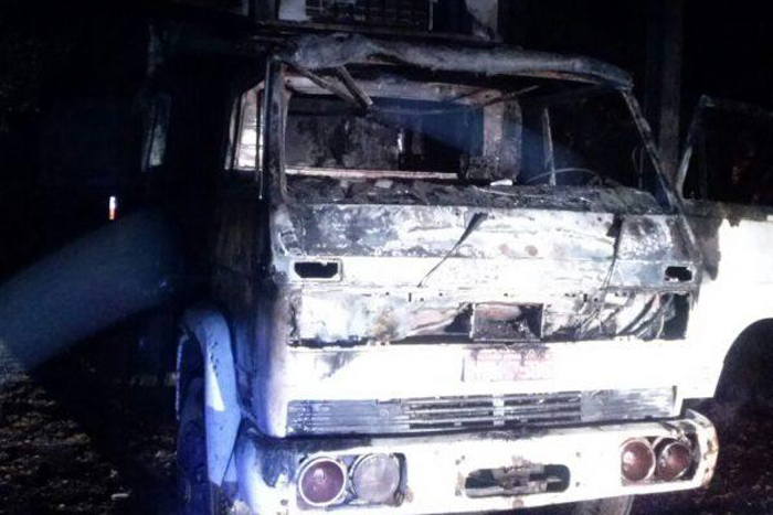 Caminhão pega fogo misteriosamente em Vilhena