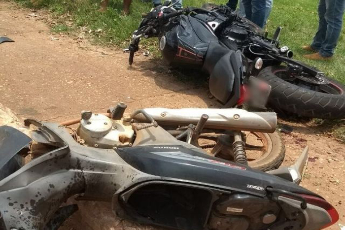 Colisão entre motos deixa dois feridos em Rolim de Moura