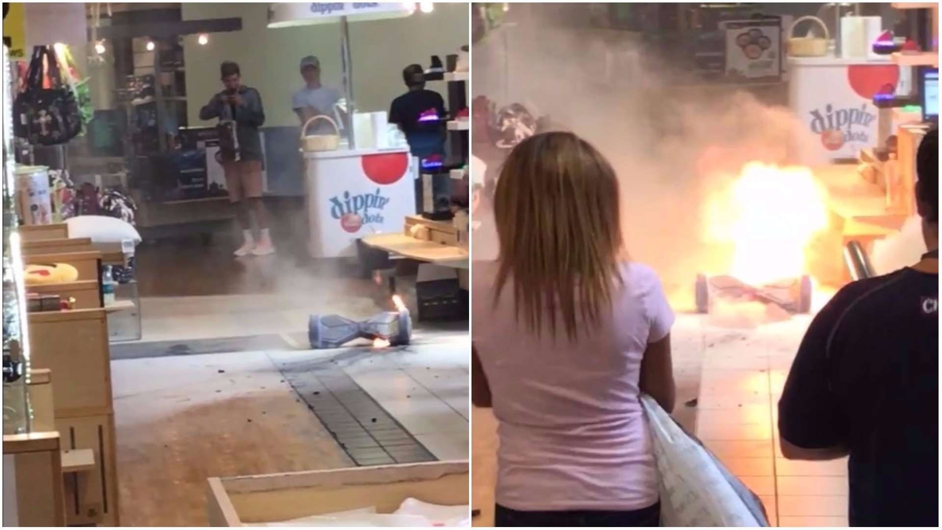 Hoverboard pega fogo em shopping nos EUA