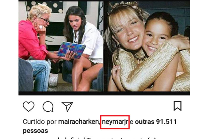 Neymar curte homenagem de Xuxa para Bruna Marquezine no Instagram
