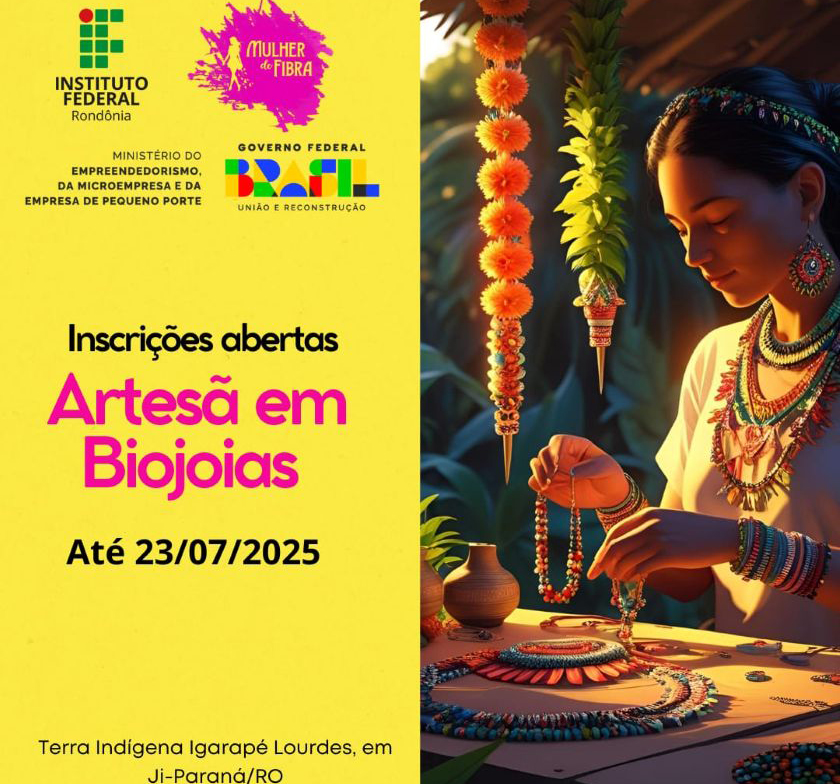 IFRO oferta cursos gratuitos de Artesã em Biojoias em Comunidades Indígenas de Ji-Paraná