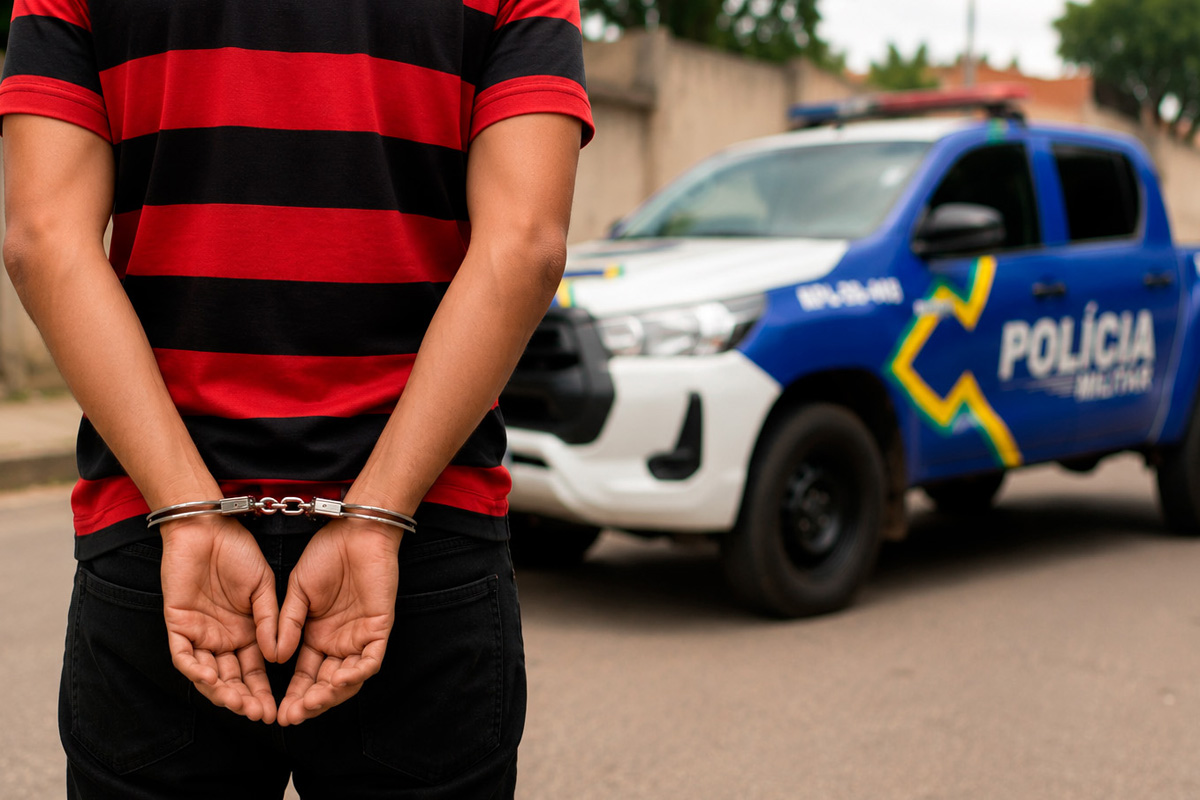 Polícia Militar prende homem com mandado de prisão em aberto