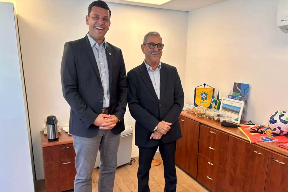 Rodrigo Cintra recebe presidente da FFER Heitor Costa e garante curso de arbitragem em Rondônia