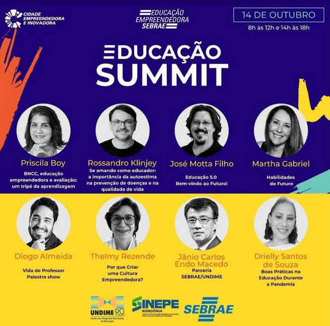 Sebrae, Undime e Sinepe realizam Educação Summit em outubro