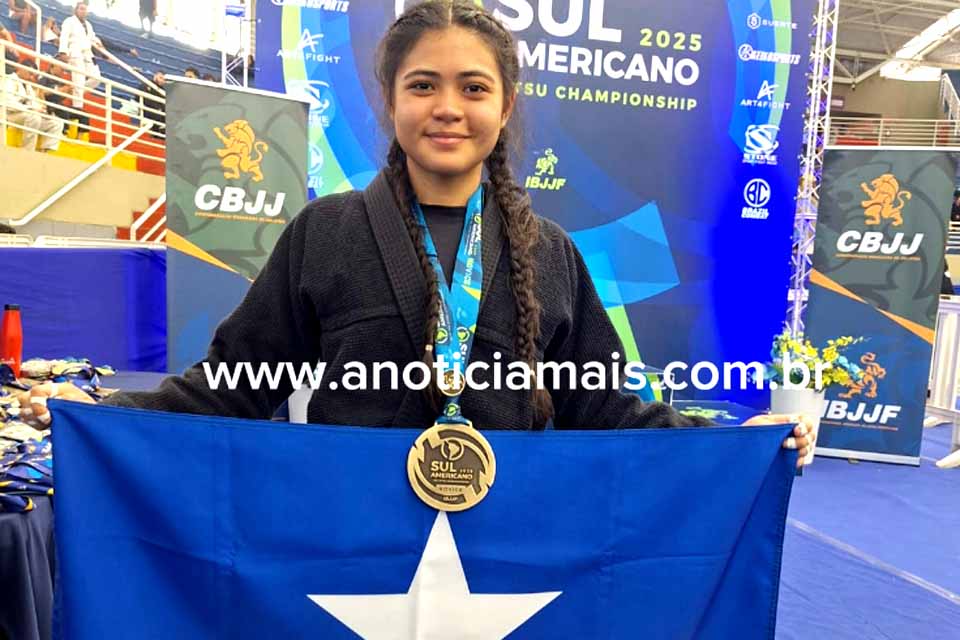 Atleta jaruense Alice da Silva Akaki conquista medalha de bronze no Sulamericano de Jiu-Jitsu
