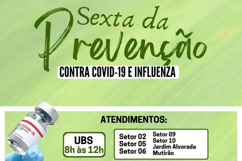 Secretaria de Saúde realiza sexta da prevenção contra Covid-19 e Influenza
