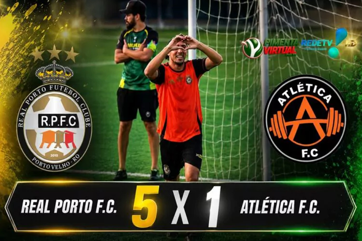 Real Porto goleia Atlética e se classifica para as quartas de final da Copa Regional  