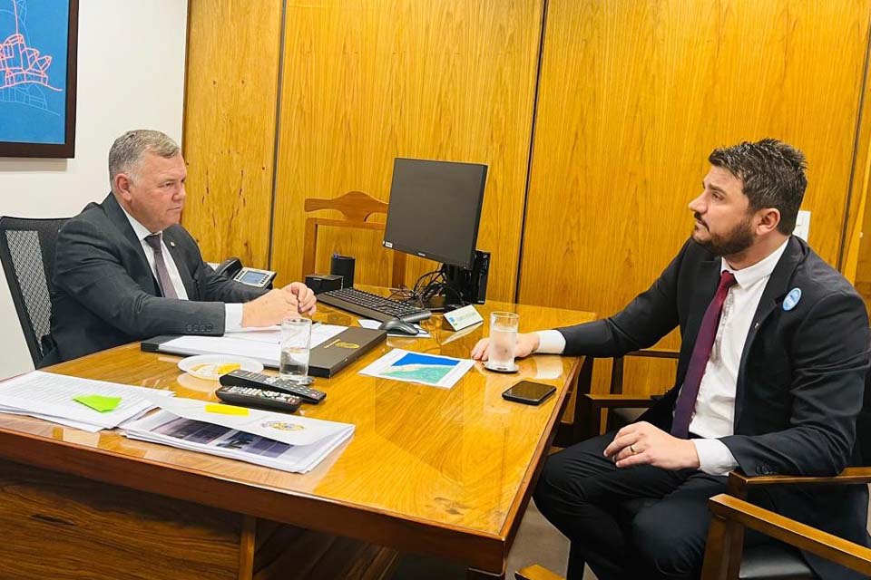 Jean Mendonça solicita ao deputado federal Lucio Mosquini duplicação da ponte do Rio Barão do Melgaço em Pimenta Bueno