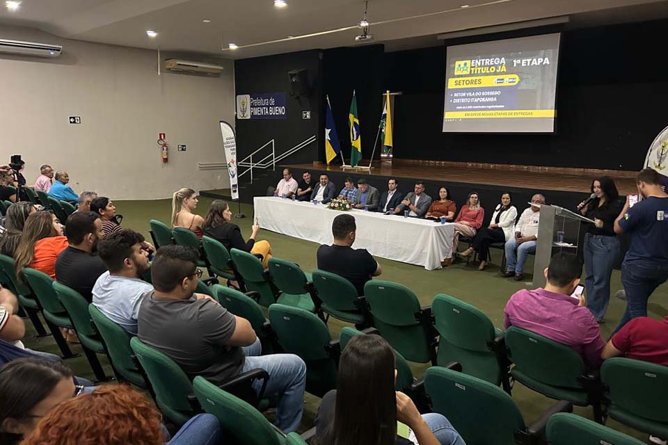 Famílias de baixa renda de Pimenta Bueno são atendidas pelo Governo com Regularização de seus imóveis
