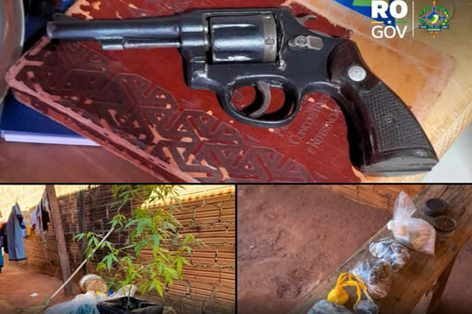 Operação policial resulta em prisões e apreensões de drogas e arma de fogo