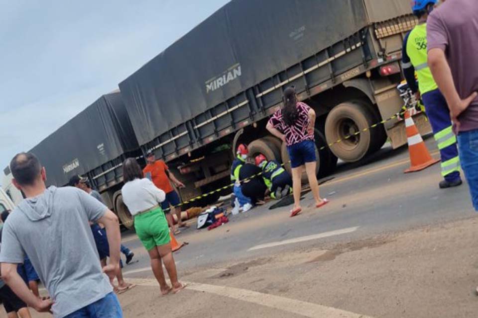 Acidente na BR-364 em Cacoal deixa um morto e outro gravemente ferido