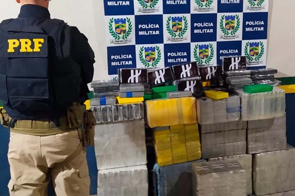 PMRO e PRF participa de apreensão de quase 450 KG de Cocaína