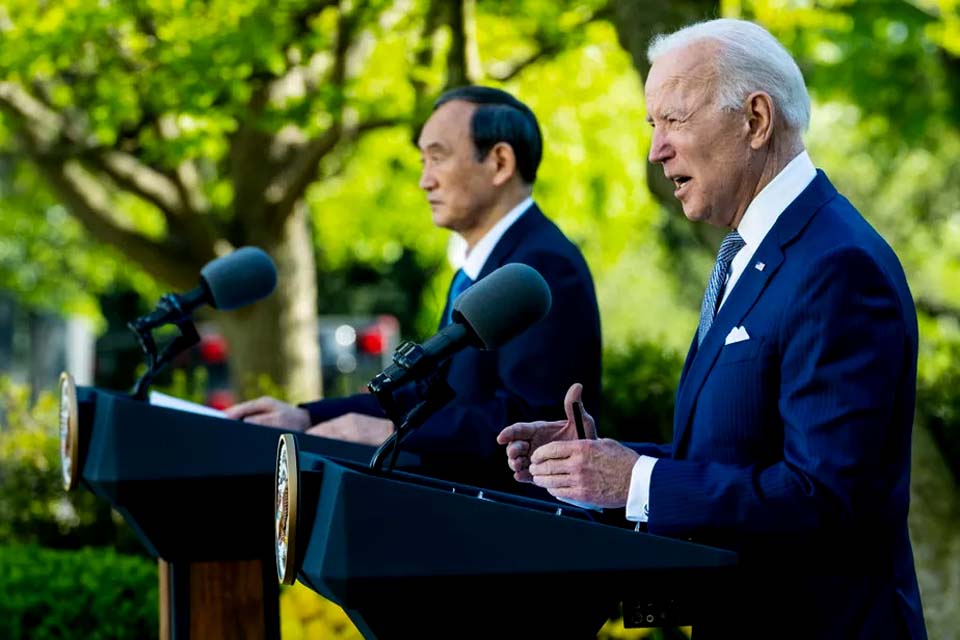 Biden apoia as Olimpíadas de Tóquio em visita de Suga à Casa Branca
