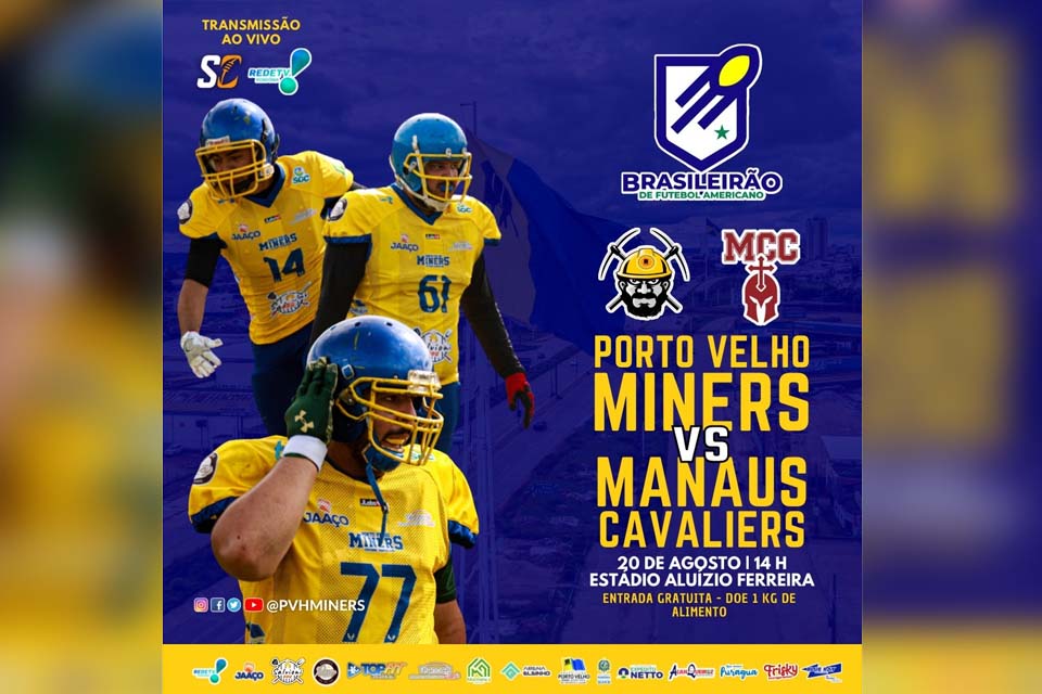 Porto Velho Miners enfrenta Manaus Cavaliers no sábado na capital