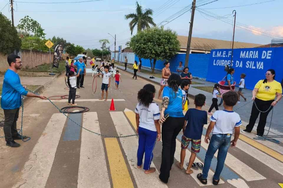 Parceria entre Detran e Prefeitura garante realização de atividades educativas e recreativas para moradores do setor 7