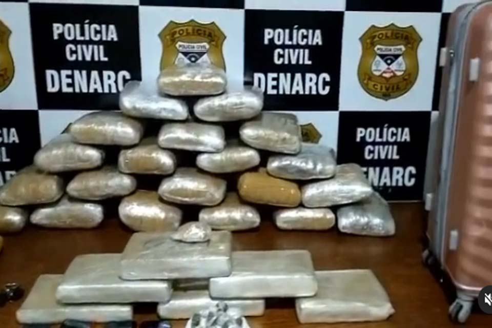 Polícia Civil prende digital influencer com 32 quilos de droga em Porto Velho