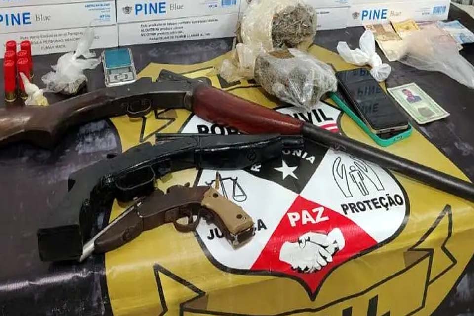 Trio é preso na Ponta do Abunã com armas, drogas e contrabando