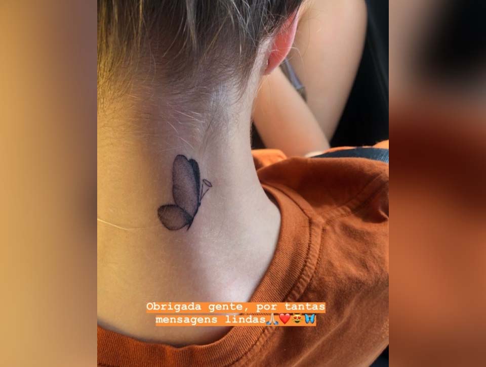 Noiva de Gabriel Diniz faz tattoo em sua homenagem