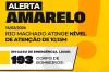 Rio Machado atinge nível de atenção em Ji-Paraná e Defesa Civil orienta moradores de áreas de risco