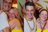 Mateus Solano e a ex-mulher posam abraçadinhos no aniversário da atriz