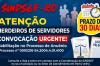 SINDSEF convoca herdeiros de servidores falecidos para habilitação em processo de anuênio; Confira a lista dos convocados