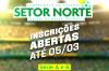 Inscrições abertas para o Campeonato Setor Norte 2026 ocorre até o dia 5 de março