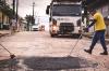 Bairro Eletronorte recebe serviço de tapa-buracos e melhorias em ruas