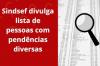 Sindicato dos Servidores Públicos Federais do Estado de Rondônia divulga lista de pessoas com pendências diversas