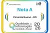 Pimenta Bueno obtém nota A em avaliação da qualidade das informações contábeis fiscais