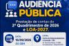 Prefeitura convida toda a população para participar da Audiência Pública de Prestação de Contas