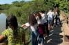 Alunos da Escola Jamil Vilas Boas participam de aula de Educação Ambiental em meio à natureza
