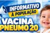 Prefeitura de Rolim de Moura orienta população sobre Pneumo 20 para crianças de 0 a 4 anos