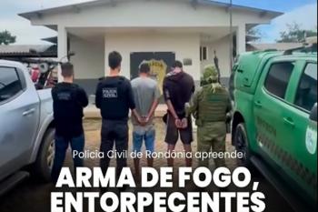 Polícia Civil apreende arma de fogo, drogas e veículo adulterado