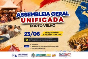 Sindicatos covocam servidores e servidoras municipais para Assembleia Geral Unificada que ocorre no dia 23 junho