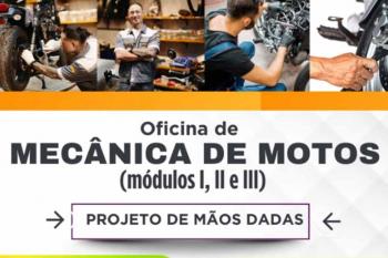 Prefeitura está com inscrições abertas para a Oficina de Mecânica de Motos Módulos I, II e III