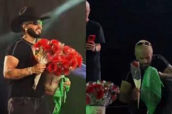 Zé Felipe surpreende público ao dedicar flores a Virginia e Ana Castela