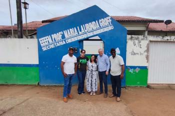 Ezequiel Neiva vistoria escola que passará por reforma e ampliação no distrito de Nova Dimensão