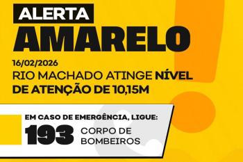 Rio Machado atinge nível de atenção em Ji-Paraná e Defesa Civil orienta moradores de áreas de risco