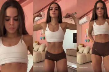 Aos 22 anos, Mel Maia chama a atenção ao exibir corpo musculoso
