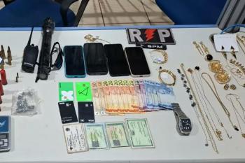 PM recupera materiais de furtos e prende homem por receptação e posse de munição