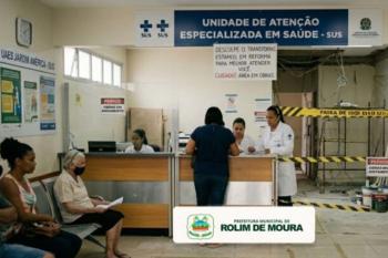 Saúde de Rolim de Moura recebe investimento de R$ 1,8 milhão para ampliação de unidade especializada