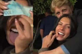 Ana Castela mostra avó dando dinheiro escondido para ela em festa