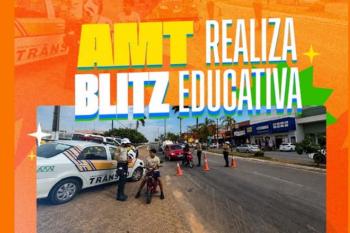 Conscientização no trânsito: AMT realizou uma blitz educativa para orientar condutores