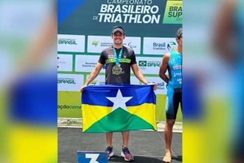 Atleta recebe incentivo do Governo de Rondônia para disputar a Corrida Capixaba de Ferro de Triathlon