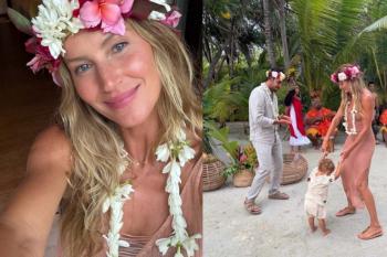 Gisele Bündchen e família estão de férias na Polinésia Francesa