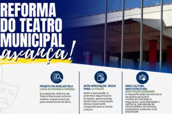 Reforma do Teatro Municipal avança com projeto em análise pela Caixa Econômica Federal
