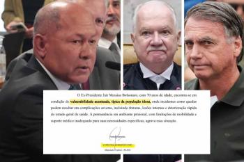 Chrisóstomo pede ao presidente do STF remoção de Bolsonaro da cadeia por “condição de vulnerabilidade acentuada, típica da população idosa”
